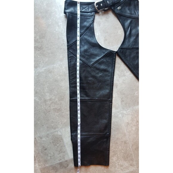 Harley Davidson Leather Chaps CA 03402 Black L - Picture 7 of 10